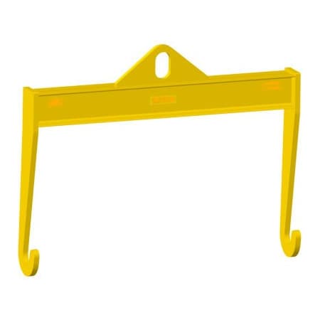 Machining & Welding By Olsen M&W 36" Dia. X 50"L Roll Lifting Beam, Yellow, 18"L x 40"W x 56"H, 200lbs, 6000 Lb. Capacity 20721